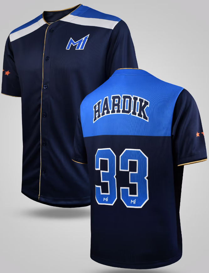 MI: 'Hardik' Baseball T-Shirt - MI Shop