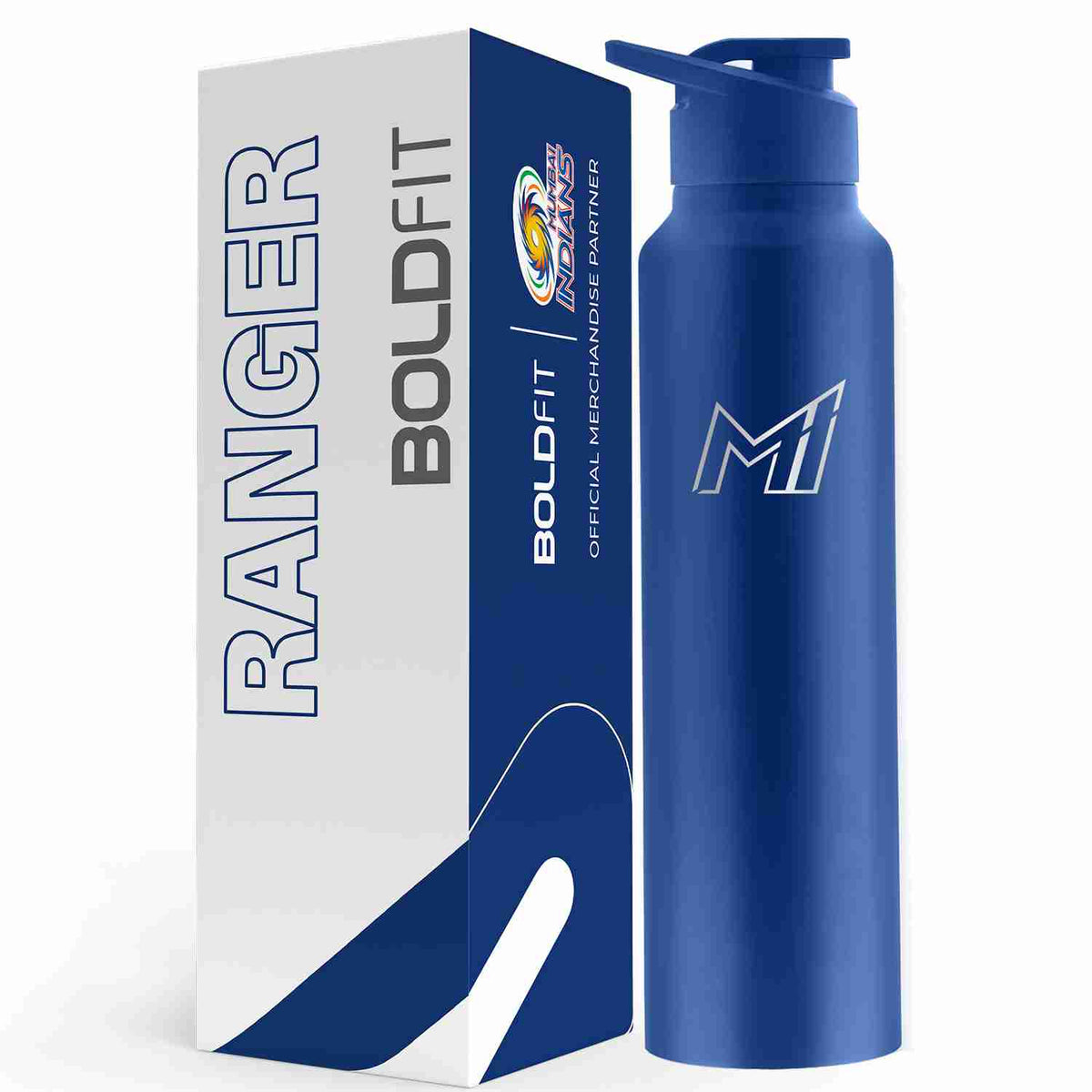 MI: Single wall Steel Bottle 1 ltr - Blue