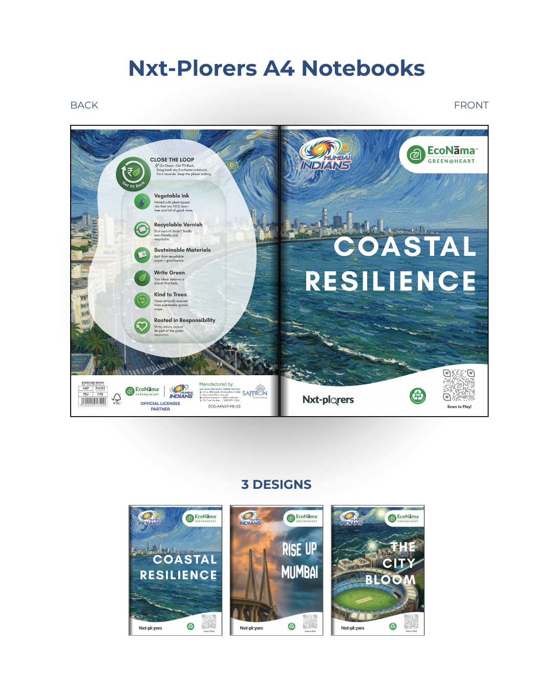 MI: Nxt Plorers A4 Book - 72 Pages (Pack of 3)