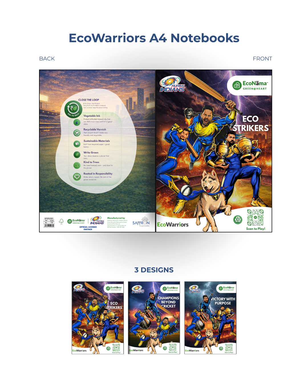 MI: Eco Warriors A4 Book - 72 Pages (Pack of 3)