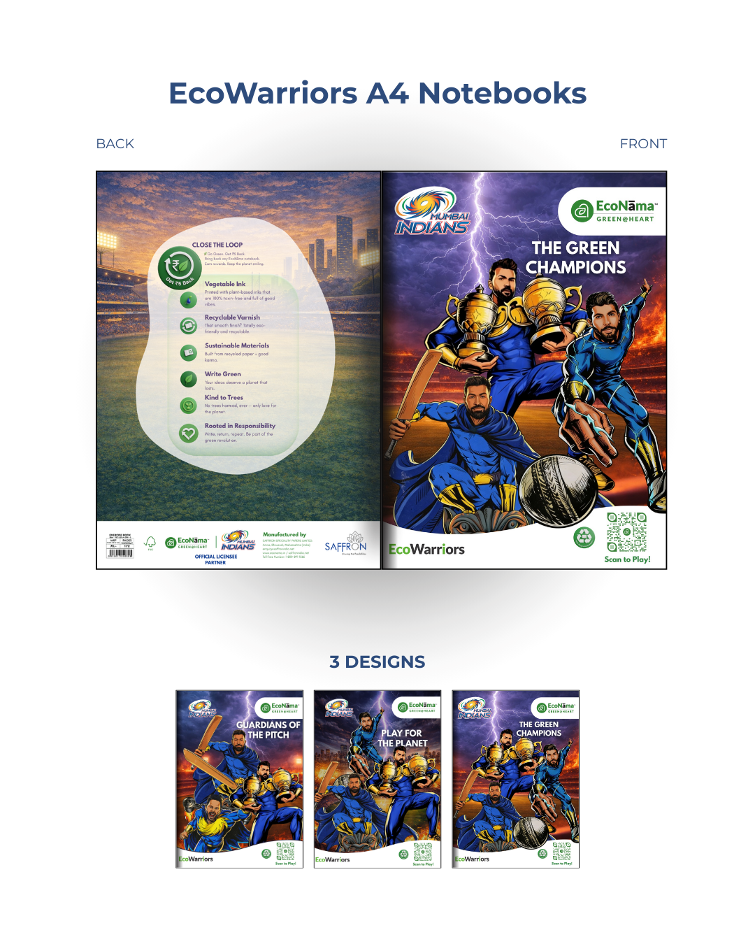 MI: Eco Warriors A4 Book - 72 Pages (Pack of 3)