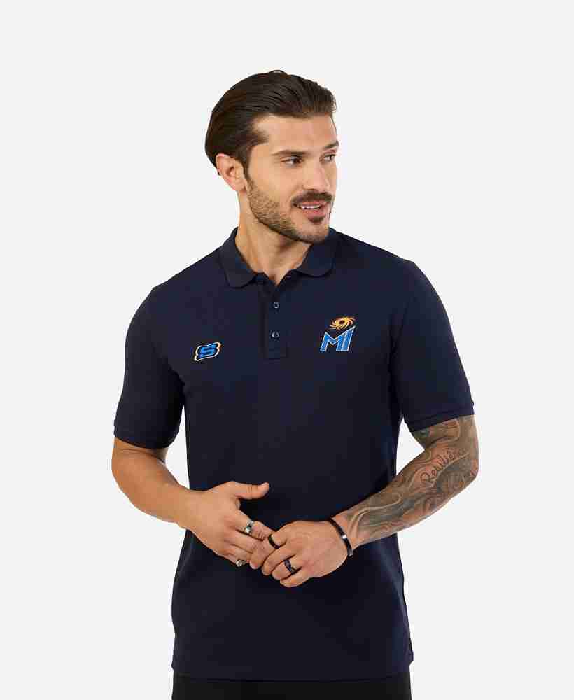 MI FAN LOGO POLO Navy - Mumbai Indians Store