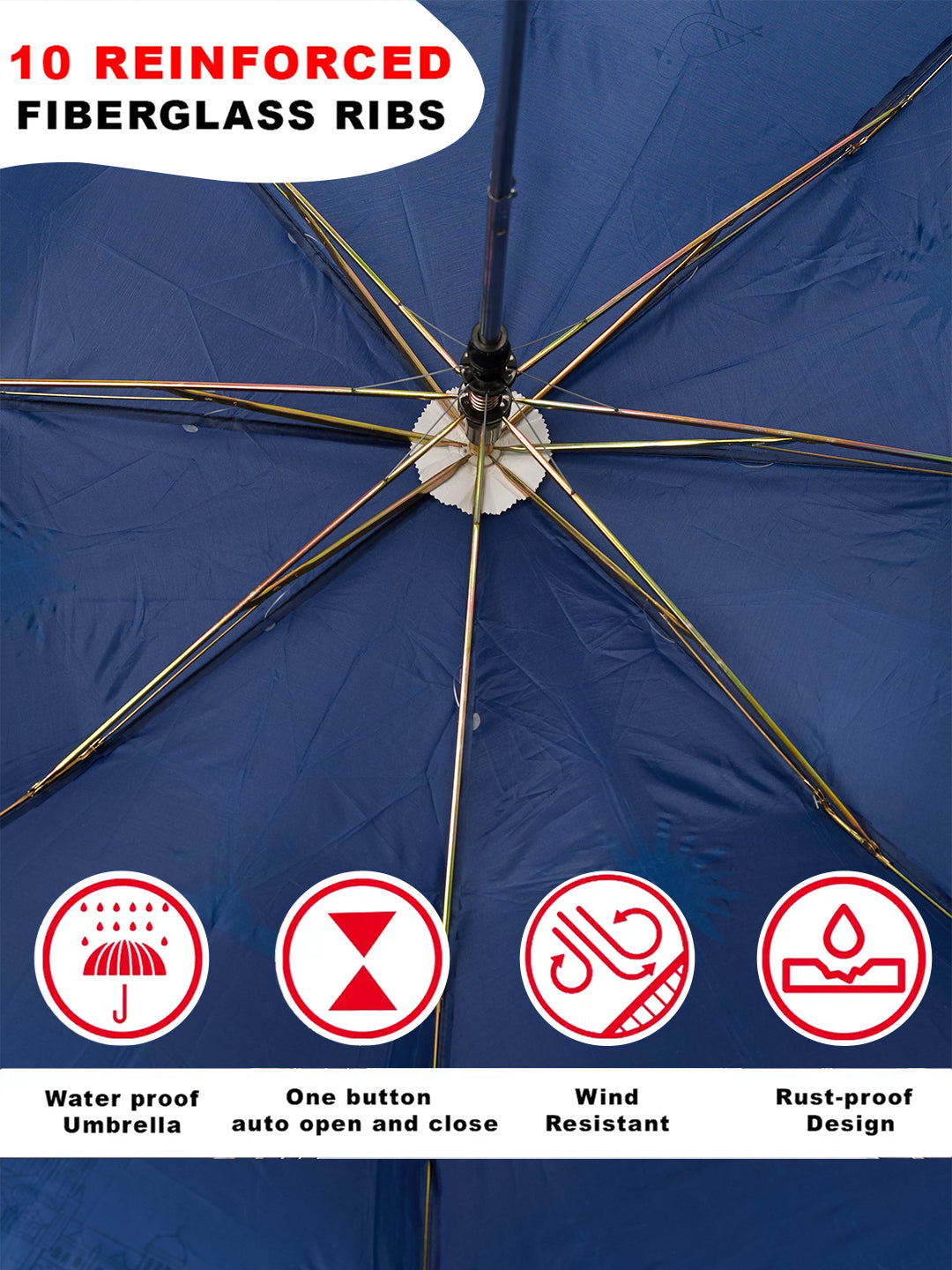 MI: 24.5 Inch 2 Fold Unisex Umbrella - MI Shop