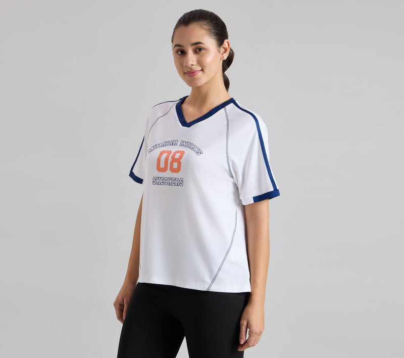 MI: V- Neck Oversized Women's T-shirt - MI Shop